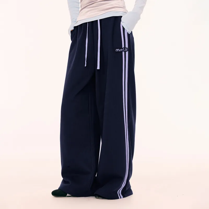 Mmlg Casual Pants Unisex Navy Blue-4