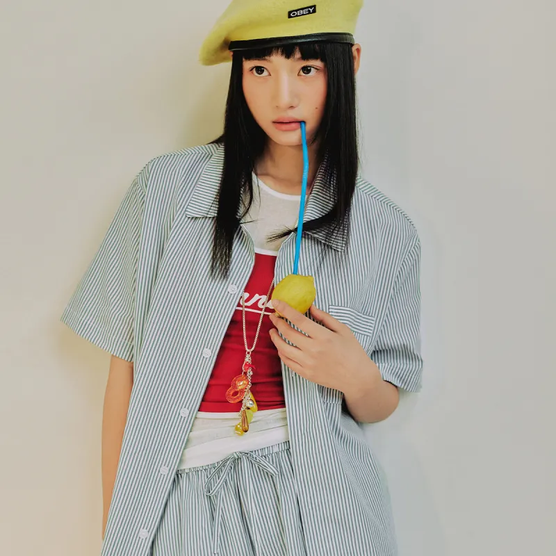 Mmlg Shirt Unisex Gray/Green/White Stripes-4