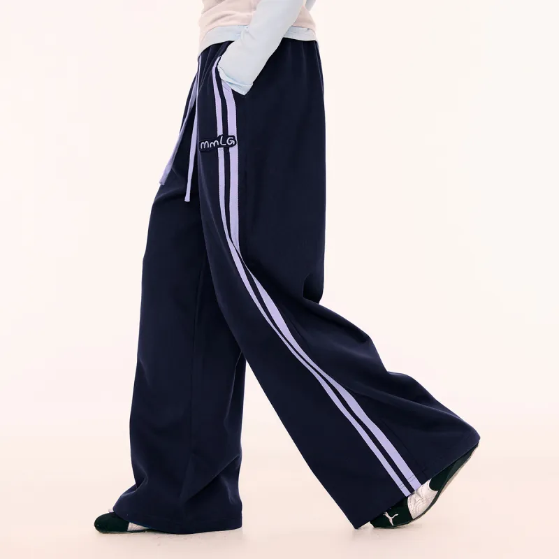 Mmlg Casual Pants Unisex Navy Blue-2