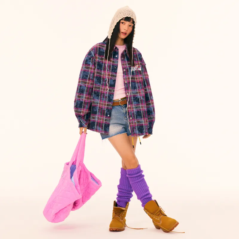 Mmlg Shirt Unisex Tie Dye Purple Plaid-6