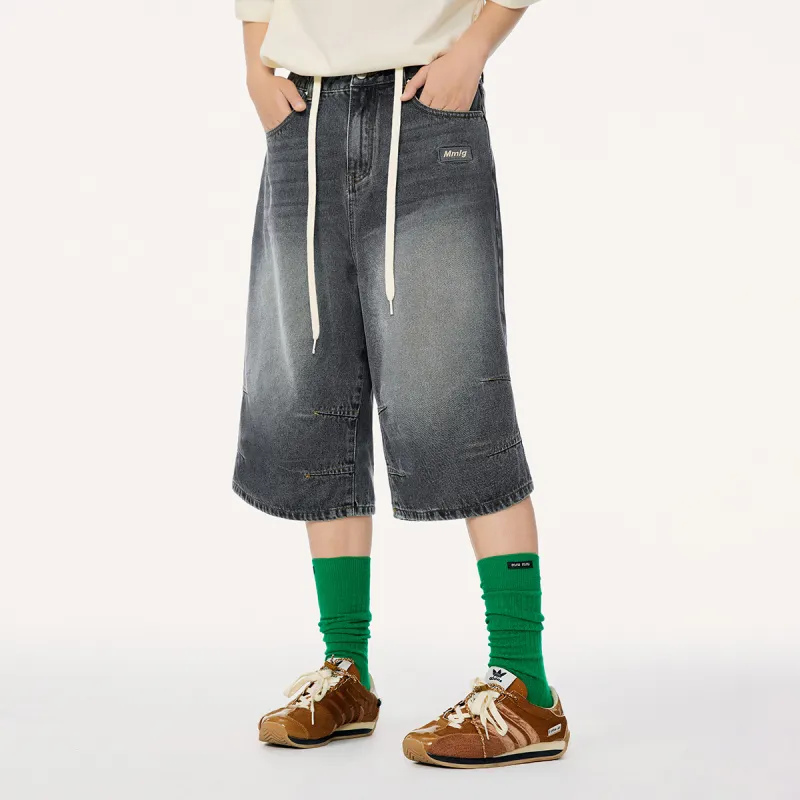 Mmlg Denim Shorts Unisex Blue-3