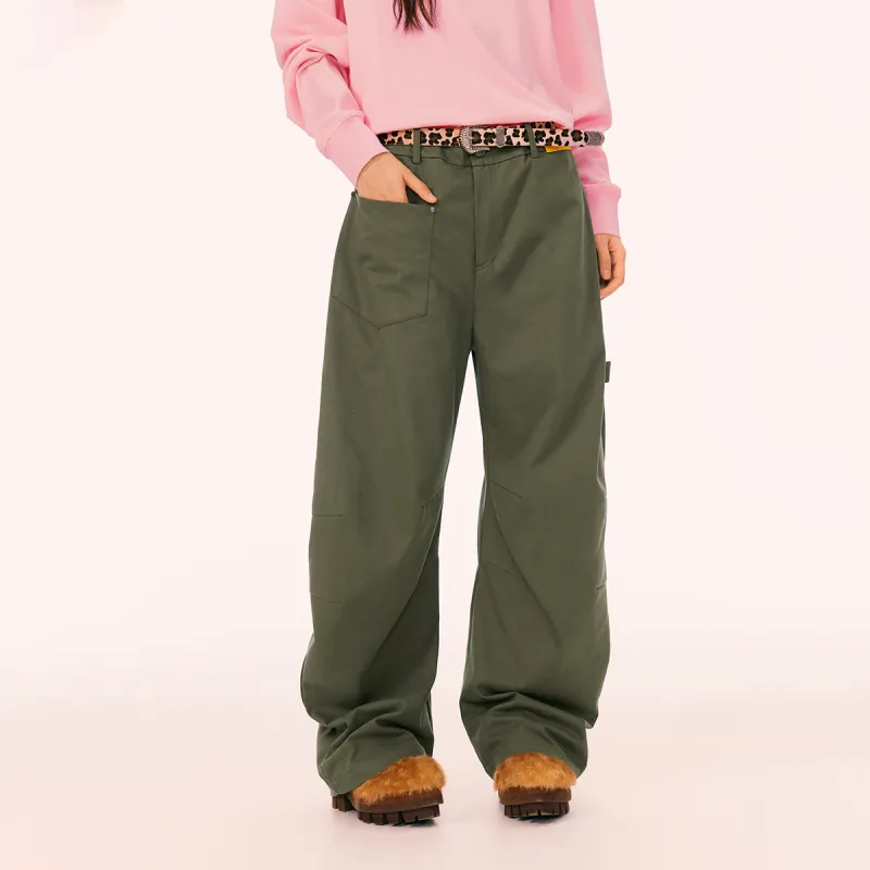 Mmlg Casual Pants Unisex Olive Green-2