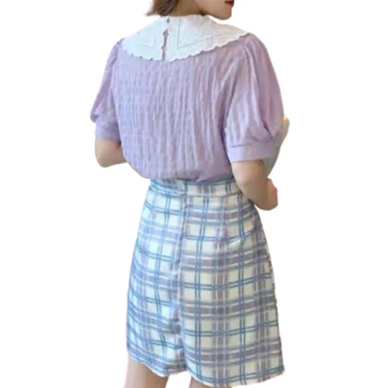 GOSO Chiffon Shirts Women's Taro Purple-1