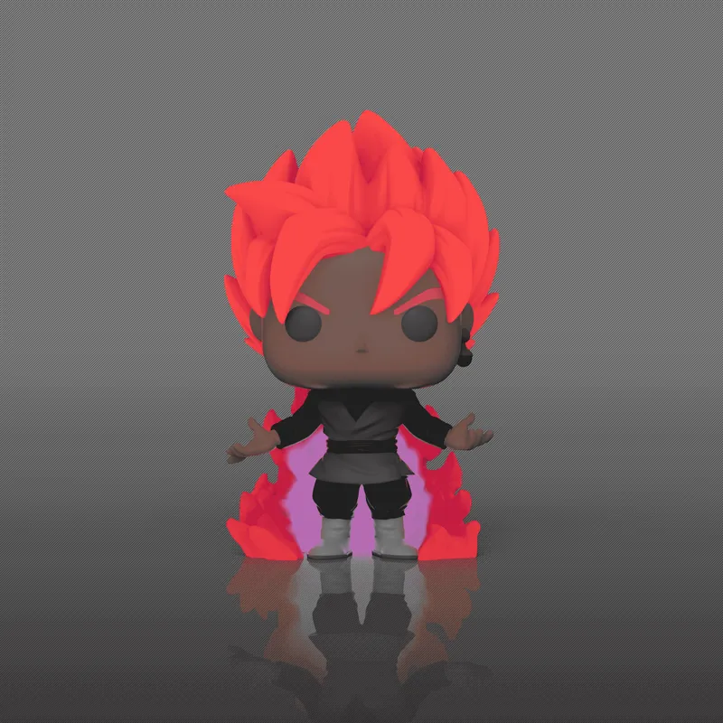 Funko Dragon Ball Super Saiyan Peach Red Black Goku Glow in The Dark Version Chibi Figures-2