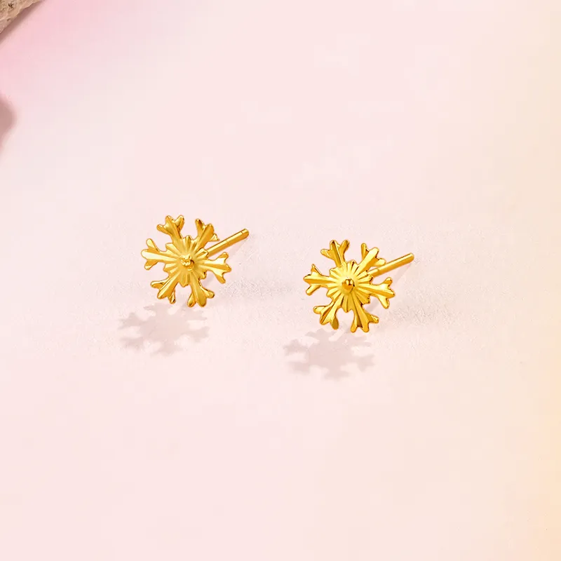 JINGUIFU Gold Stud Earrings Women's-4