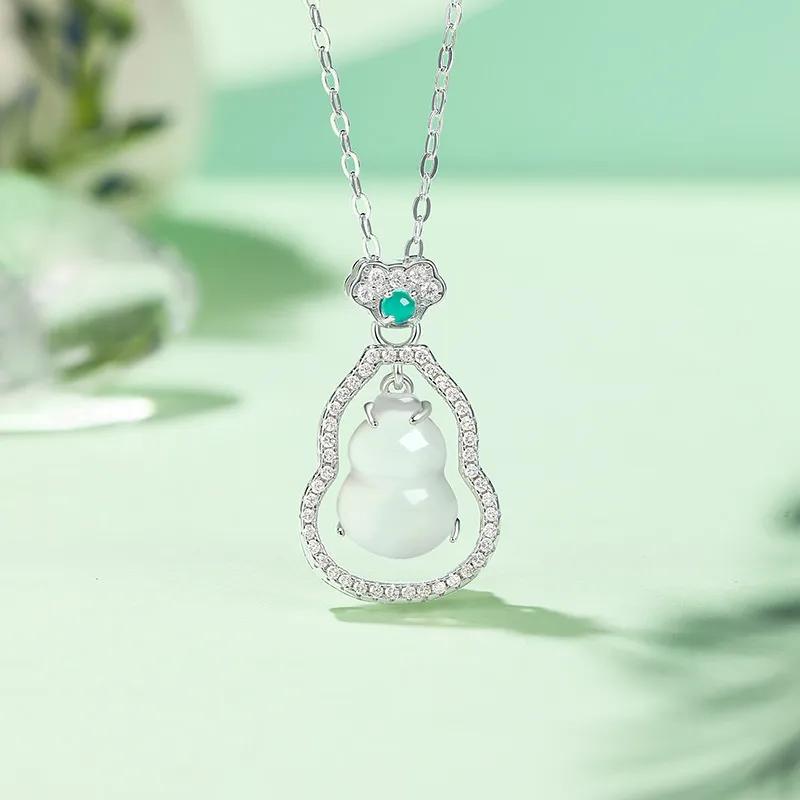 JINGUIFU Chalcedony Necklaces Women's-4