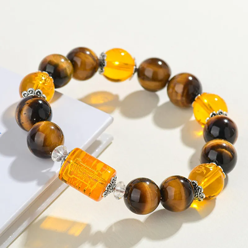 JINGUIFU Tiger's Eye Stone Bracelets Unisex-1