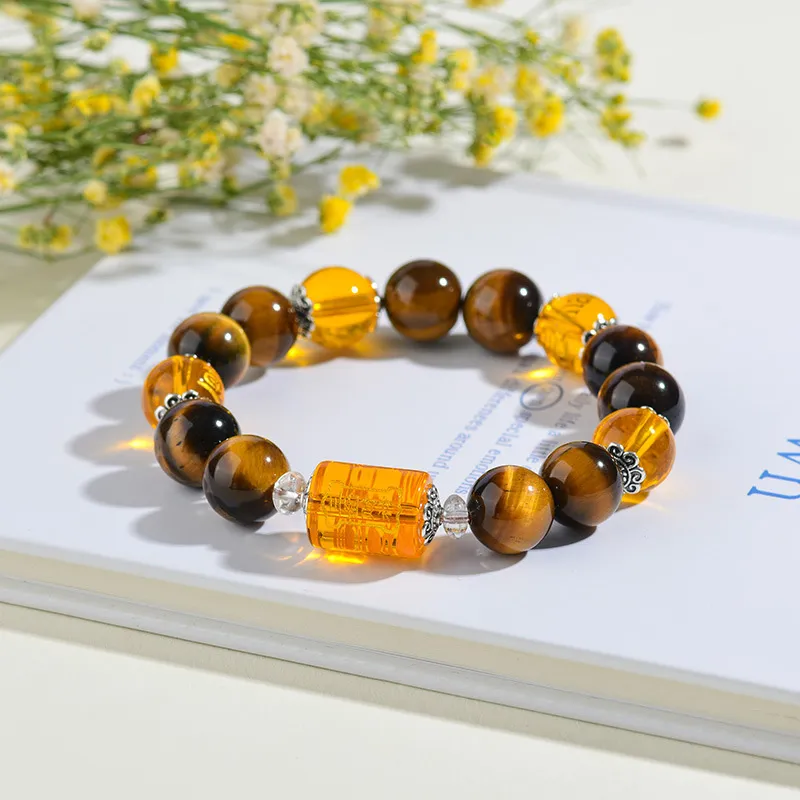 JINGUIFU Tiger's Eye Stone Bracelets Unisex-3