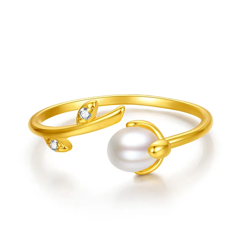 JINGUIFU Freshwater Pearl Rings Women's-2