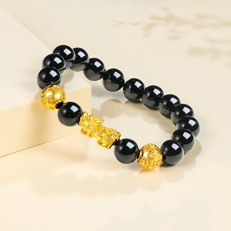 JINGUIFU Obsidian Bracelets Unisex-3