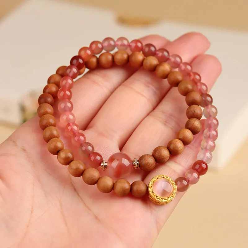JINGUIFU Natural Agate Jade Bracelets Unisex-5