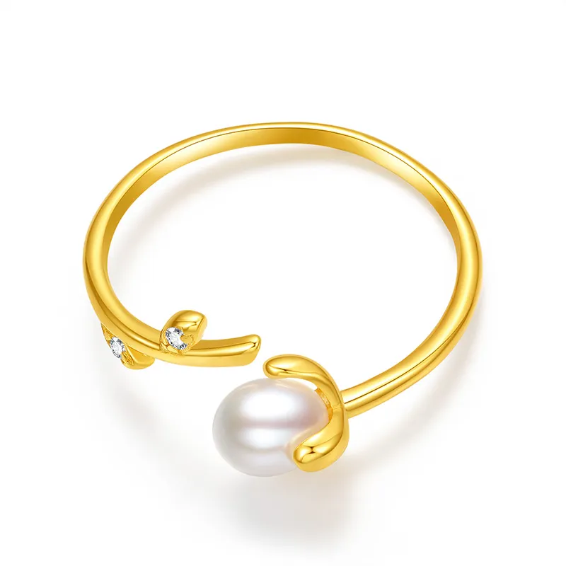 JINGUIFU Freshwater Pearl Rings Women's-1