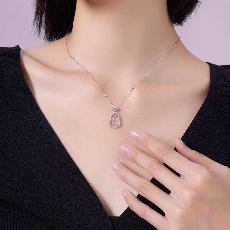 JINGUIFU Chalcedony Necklaces Women's-5