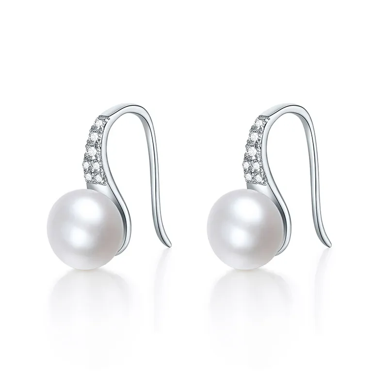 JINGUIFU Freshwater Pearl Stud Earrings Women's-1
