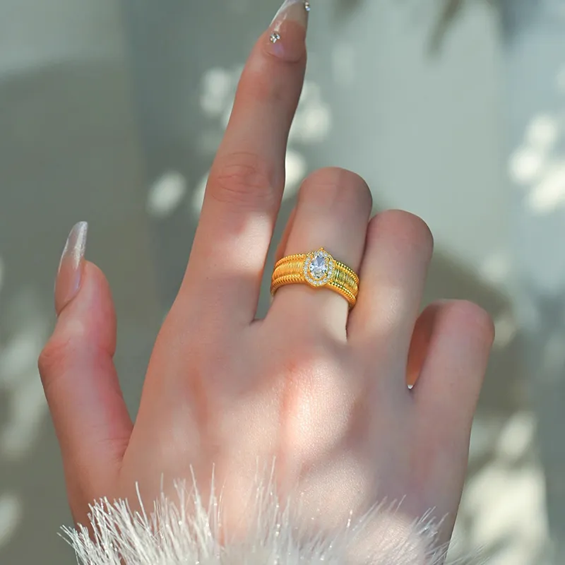 JINGUIFU S925 Silver Rings Women's-4