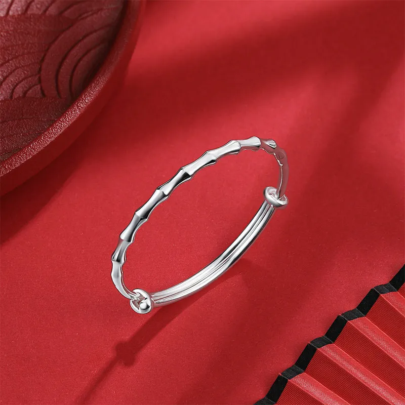 JINGUIFU 999 Fine Silver Bangles Women's-5