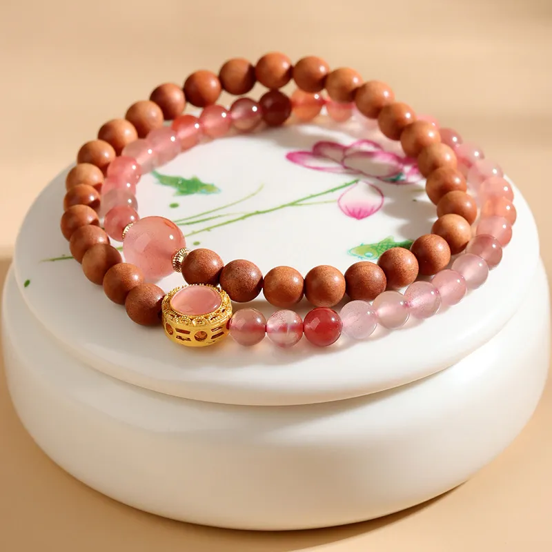 JINGUIFU Natural Agate Jade Bracelets Unisex-4