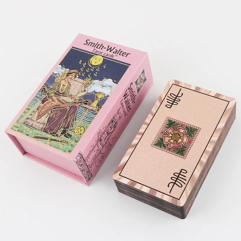 JINBANG Wite Tarot Collection, Gold Foil PVC Waterproof, Tarot Board Games-85