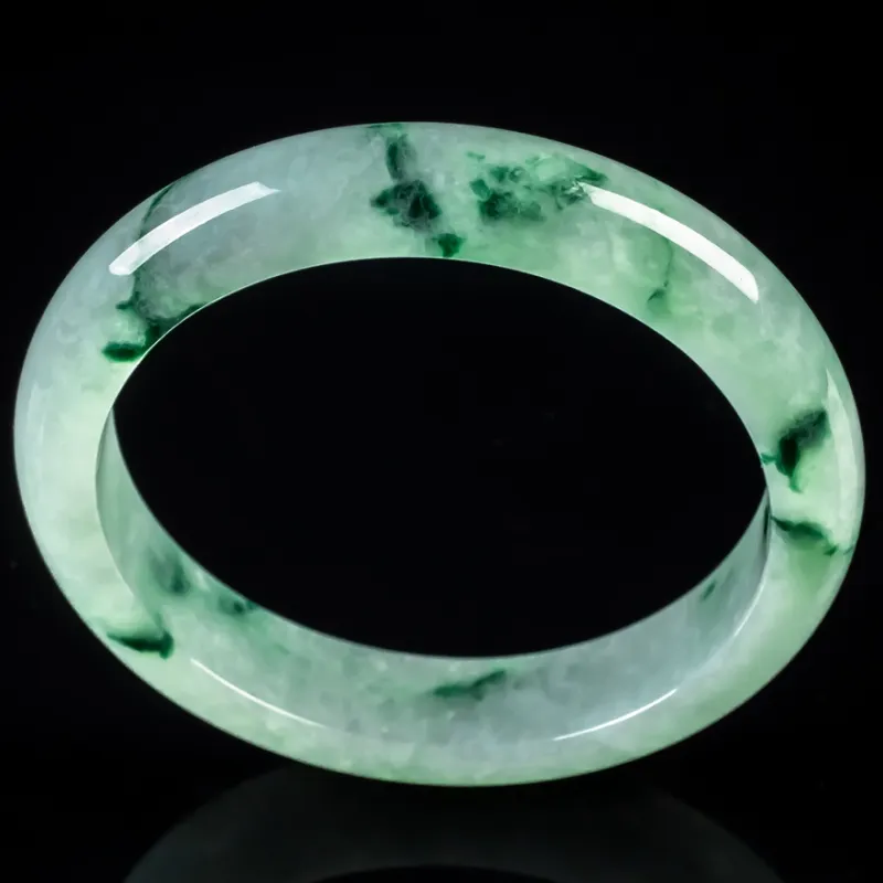 YUANLINYU Ice Glutinous Jadeite Bangles Women's-1