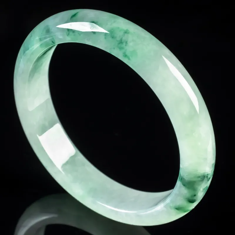 YUANLINYU Glutinous Jade Jadeite Bangles Women's-3