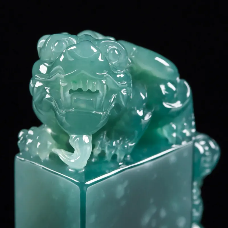 YUANLINYU Glutinous Jade Jadeite Seals Unisex-5
