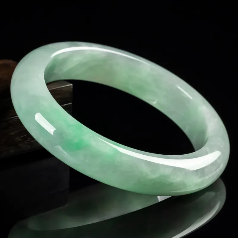 YUANLINYU Ice Glutinous Jadeite Bangles Women's-5