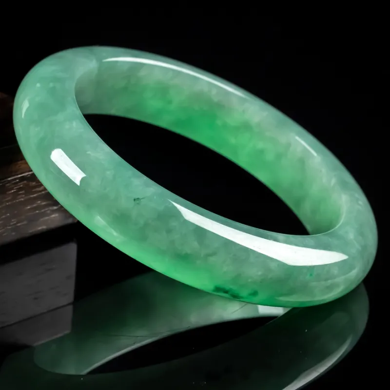 YUANLINYU Glutinous Jade Jadeite Bangles Women's-5