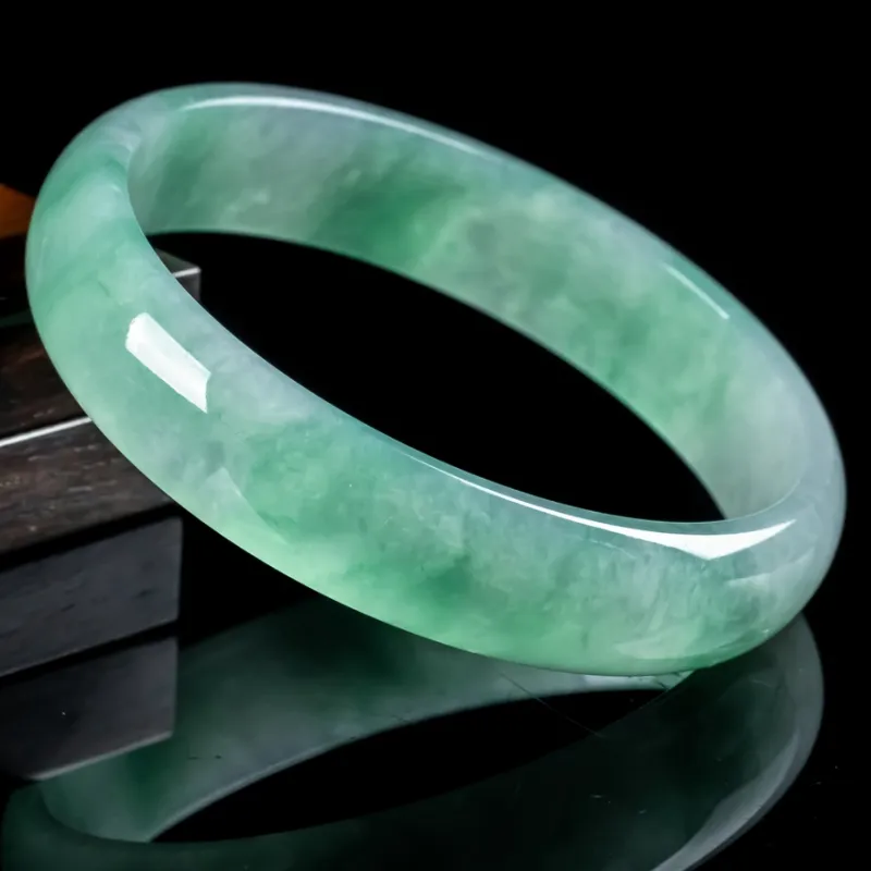 YUANLINYU Ice Glutinous Jadeite Bangles Women's-4
