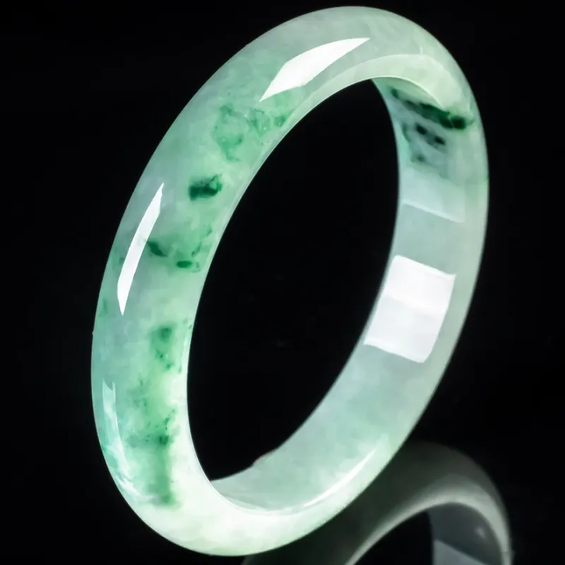 YUANLINYU Glutinous Jade Jadeite Bangles Women's-4