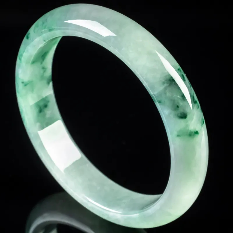 YUANLINYU Glutinous Jade Jadeite Bangles Women's-5