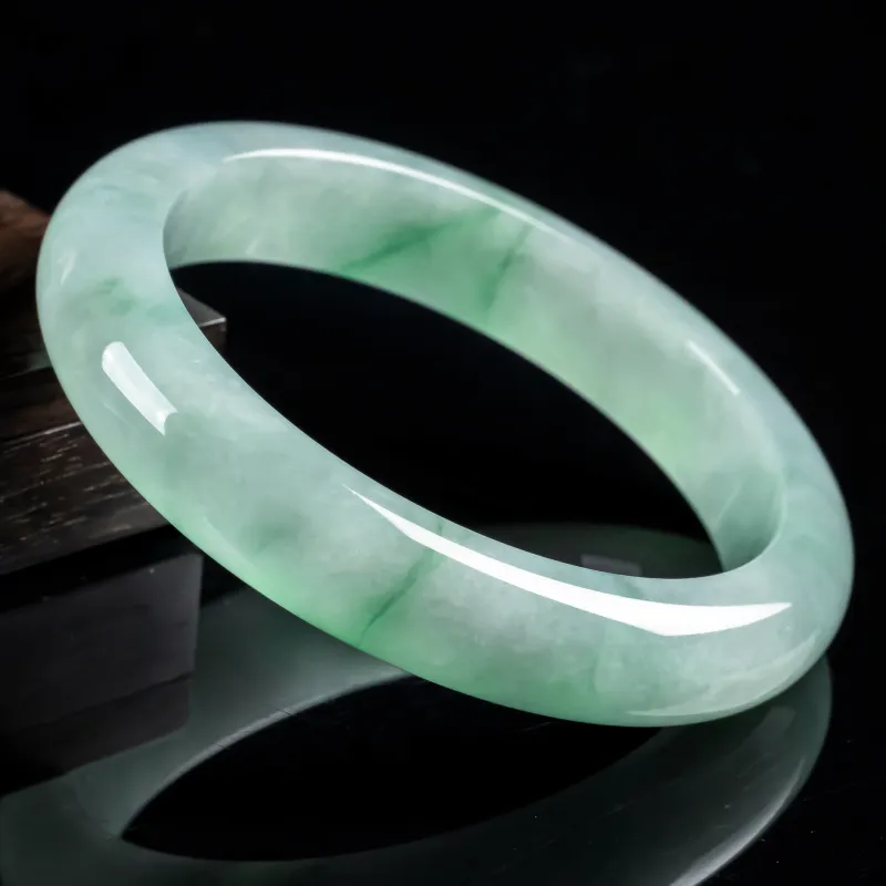 YUANLINYU Glutinous Jade Jadeite Bangles Women's-5
