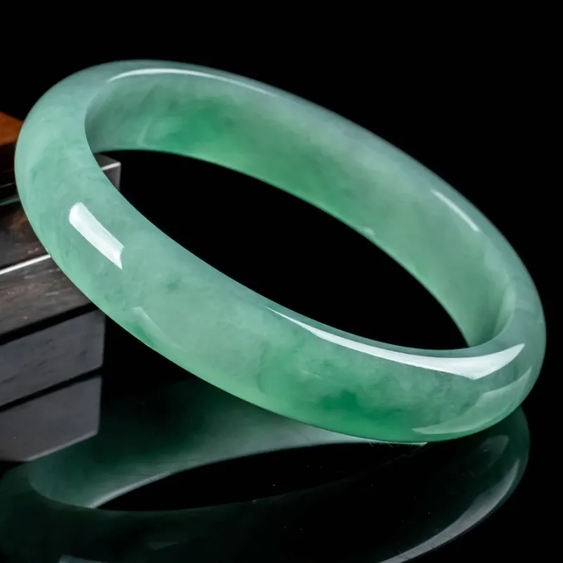 YUANLINYU Ice Glutinous Jadeite Bangles Women's-5