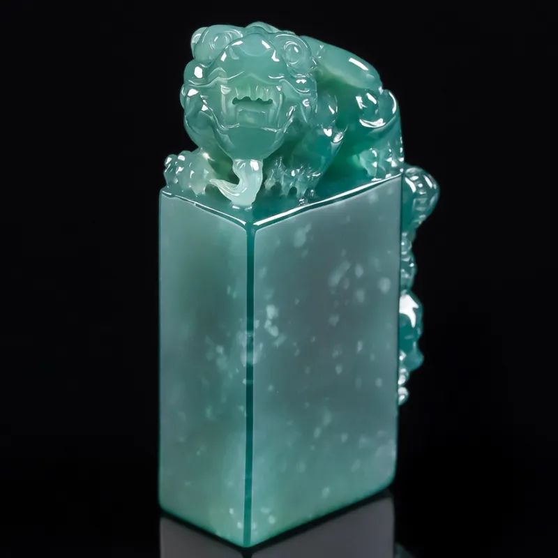 YUANLINYU Glutinous Jade Jadeite Seals Unisex-1