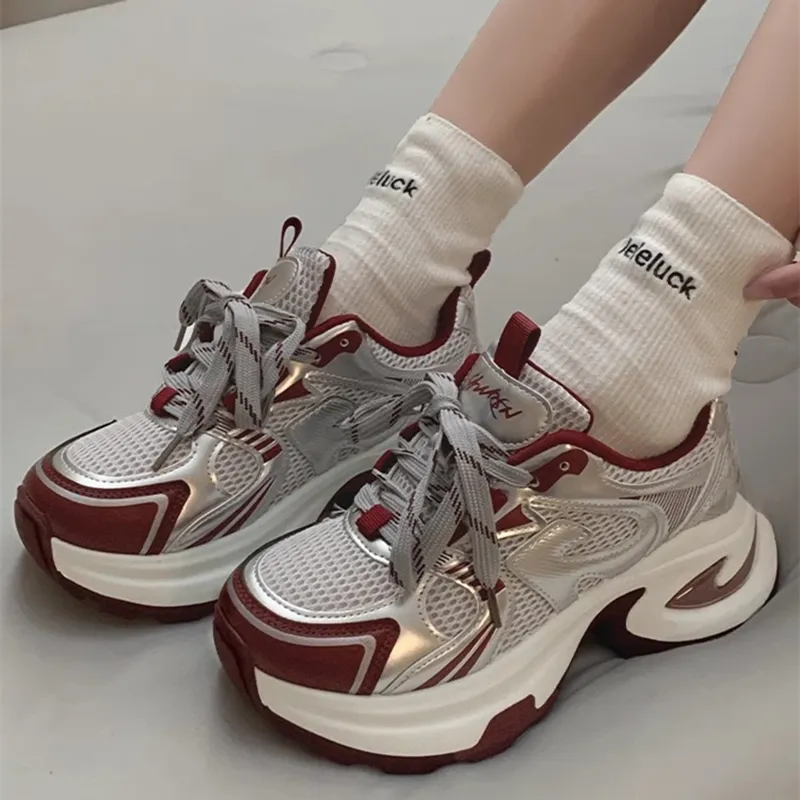 WELKIN&WZWJ Low Top Chunky Sneakers Women's-4