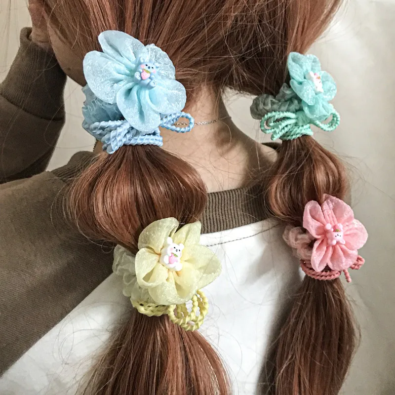 JIANYINGSHU Gauze Hair Tie Unisex-4