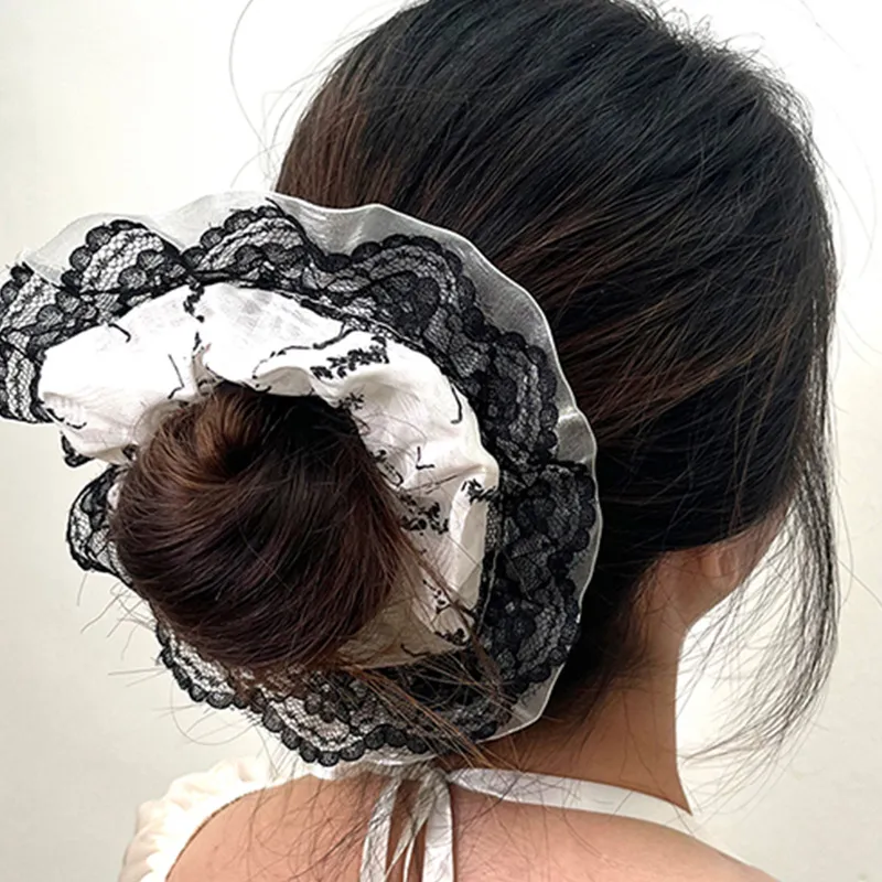 JIANYINGSHU Lace Hair Tie Unisex-1