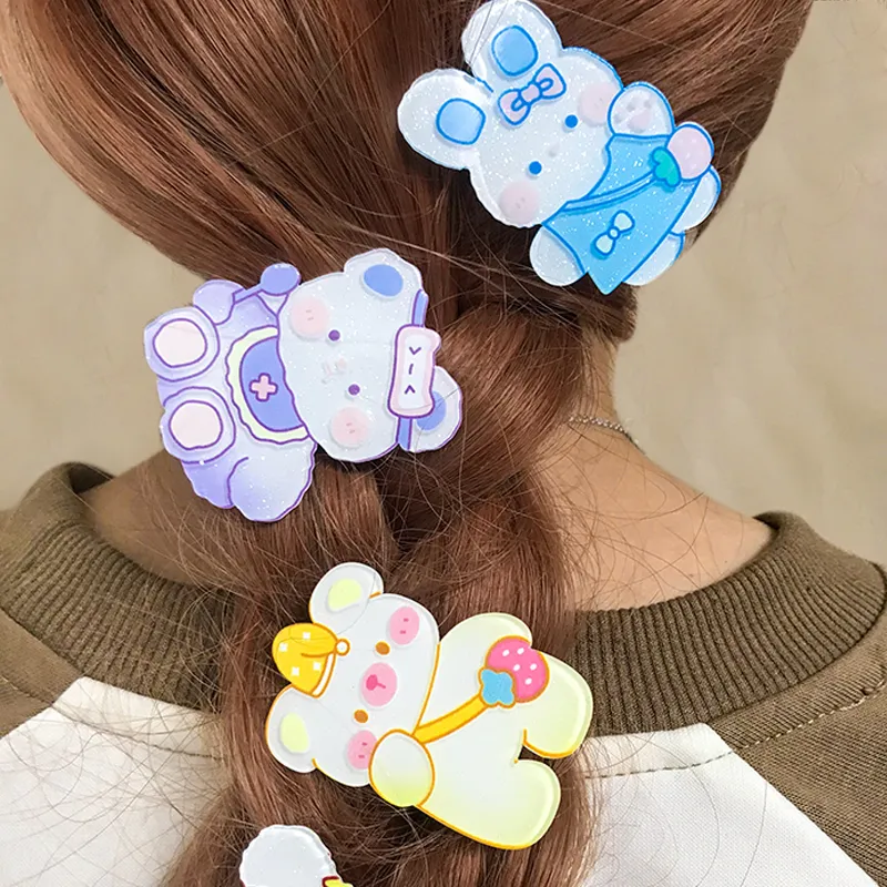 JIANYINGSHU Acrylic Hair Clips Unisex-6