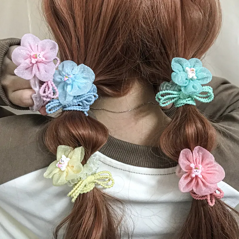JIANYINGSHU Gauze Hair Tie Unisex-3
