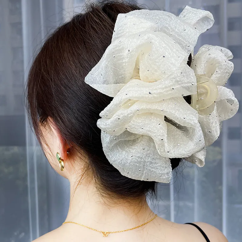 JIANYINGSHU Gauze Hair Clips Unisex-3