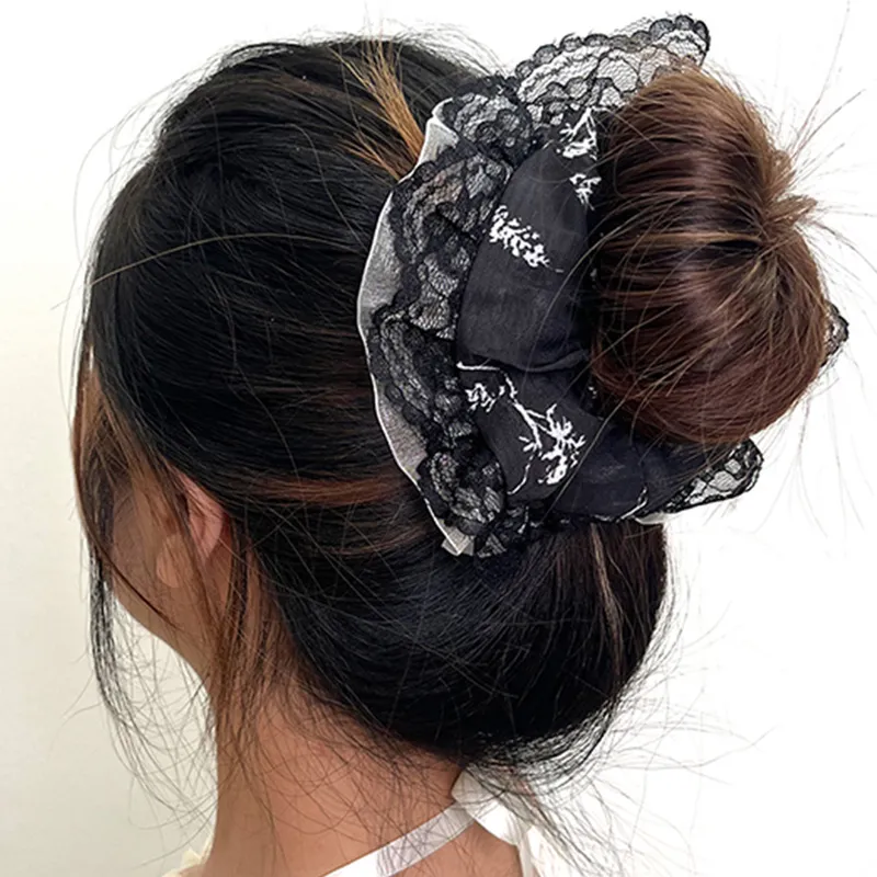 JIANYINGSHU Lace Hair Tie Unisex-3