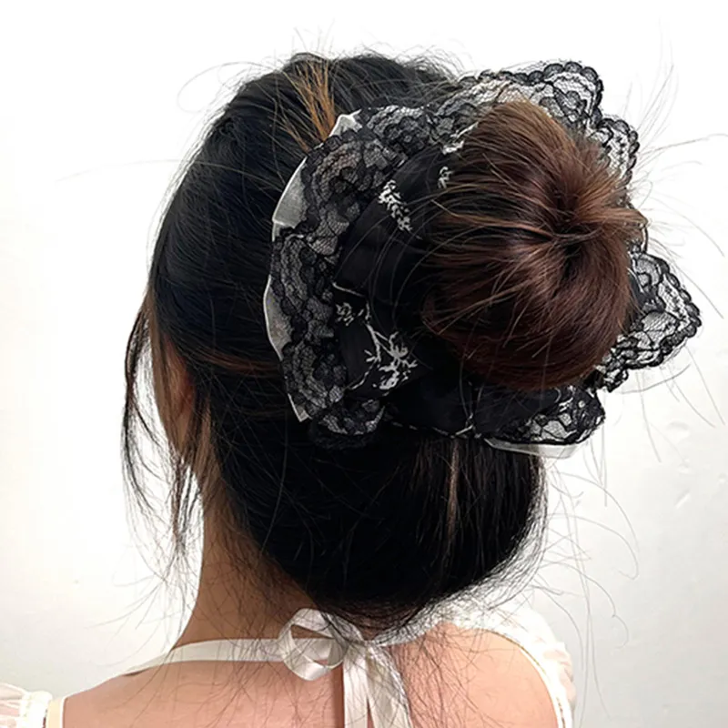 JIANYINGSHU Lace Hair Tie Unisex-2