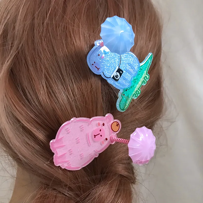 JIANYINGSHU Acrylic Hair Clips Unisex-2