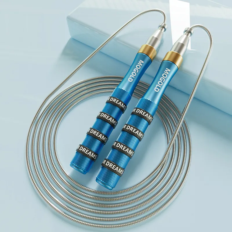 MOGOLD Fitness Training Non Countable Jump Ropes Adults Handle Material Aluminum Alloy, Rope Material Steel Wire 3m-11