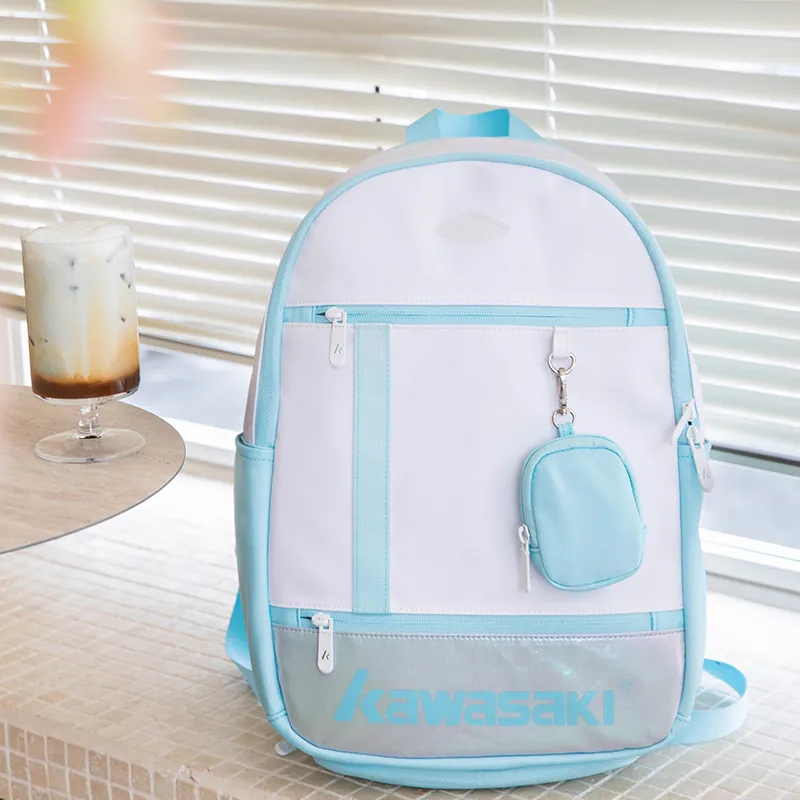 Kawasaki Fabric Backpack Regular Unisex Purple/Beige/Blue-4