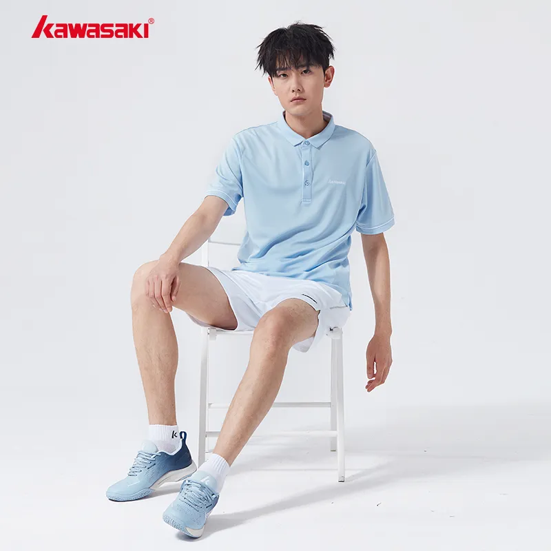 Kawasaki Polo Shirt Men's Ice Blue-5