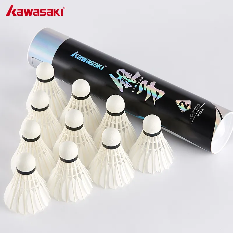 Kawasaki 10 Pack Goose Feather Single Side Goose Feather Shuttlecocks-6