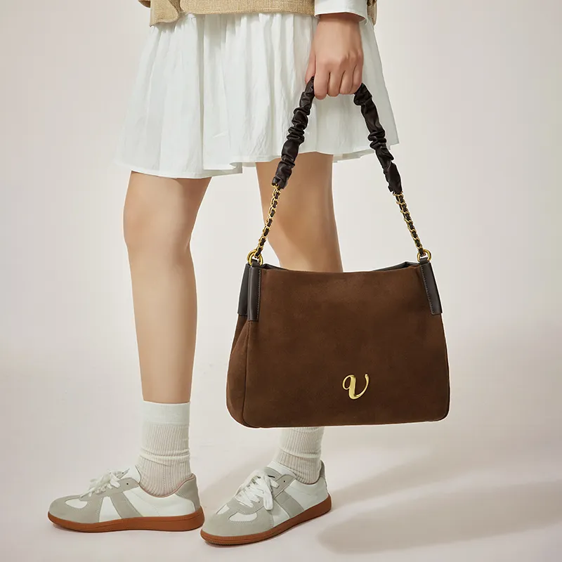 VALUNCICA EUROPHAM Cow Leather Tote Bag, Shopping Bag, Commute Bag, Underarm Bag, Shoulder Bag Regular Women's Caramel-1