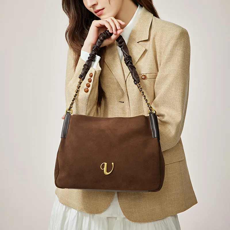 VALUNCICA EUROPHAM Cow Leather Tote Bag, Shopping Bag, Commute Bag, Underarm Bag, Shoulder Bag Regular Women's Caramel-2