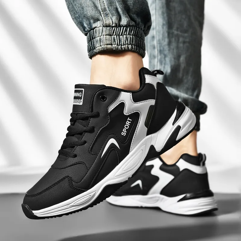 PROTECTCAMEL Running Shoes Unisex Low Top Black Gray-3