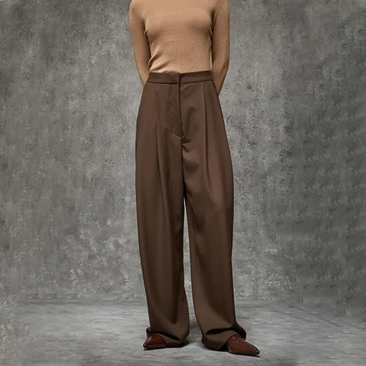 MOSIIMORII Casual Pants Women's Coffee-2
